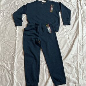 Boys Blue Drawstring Jogger Set Size 8